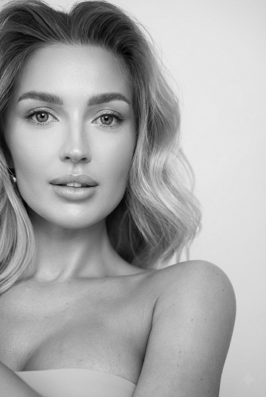 Beauty portrait black and white